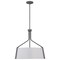 Nuvo Livingston 4-Light Pendant, E26 60W, Putty Gray, White Linen Fabric Shade 60/7668 - alternate 3